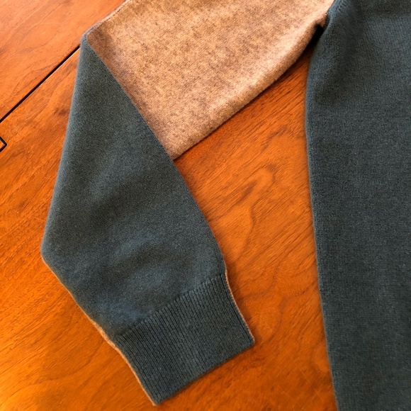 Mongolian Cashmere Color-block Cardigan Sweater - Medium - Picture 9 of 13